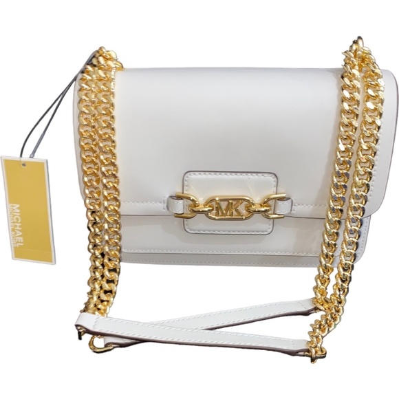 MICHAEL Michael Kors Handbags - Michael Kors New With Tag Heather Style Leather Shoulder Bag In Optic White